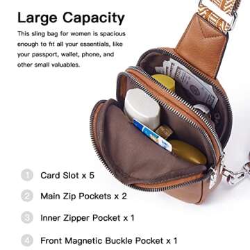 Stylish Vegan Leather Sling Bag for Women