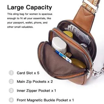 Stylish Vegan Leather Sling Bag for Women