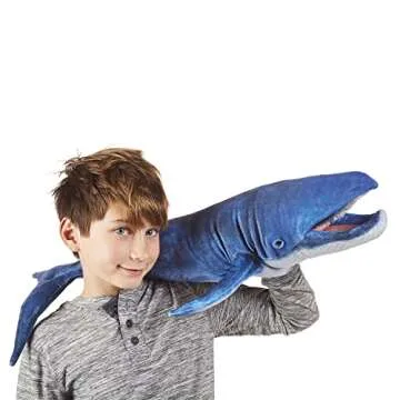 Folkmanis Blue Whale Hand Puppet for Kids and Adults