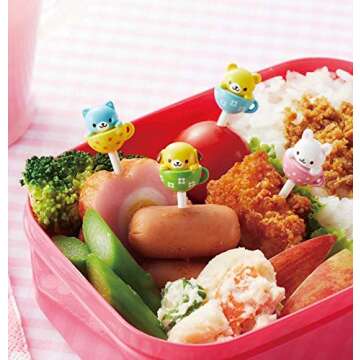 Torune Cute Tea Cup Animal Picks Long and Short Type 4pcs