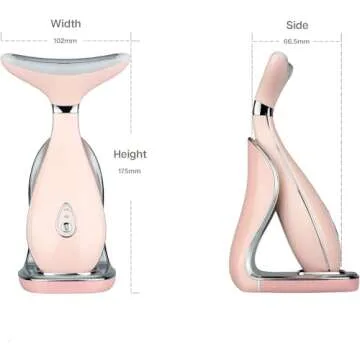 VRAIKO Lily Neck Face Massager, Face Sculpting Tool, Skin Rejuvenation Device with Thermal, Triple Action LED and Vibration, for Anti-Aging, Lifting and Tightening Sagging Skin (Pink)