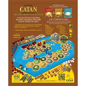 CATAN Treasures, Dragons and Adventurers Scenario Expansion - Thrilling Gameplay Experience