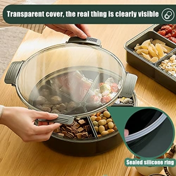 Divided Serving Tray with Lid for Any Occasion