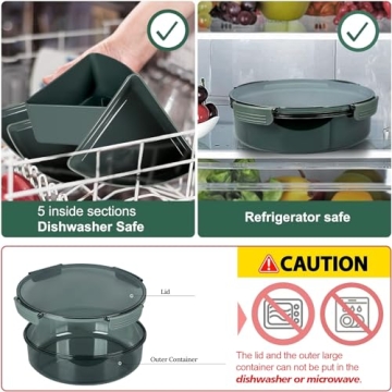 Divided Serving Tray with Lid for Any Occasion