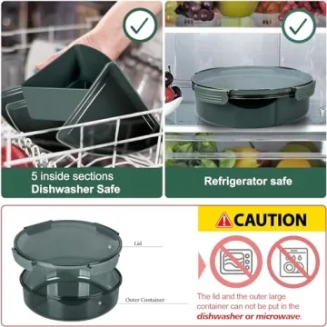 Divided Serving Tray with Lid for Any Occasion