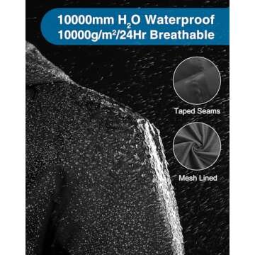 33,000ft Packable Rain Jacket Women - Lightweight Waterproof Raincoat with Hood for Cycling and Outd...