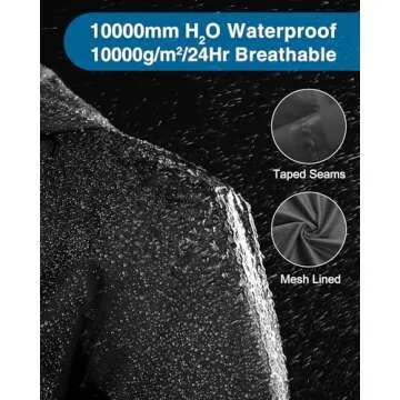 33,000ft Packable Rain Jacket Women - Lightweight Waterproof Raincoat with Hood for Cycling and Outd...