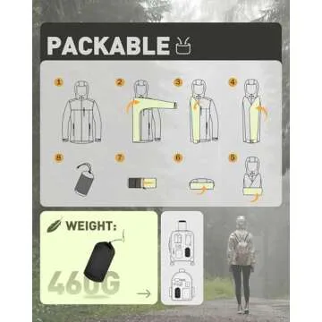 Lightweight Waterproof Rain Jacket for Women - 33,000ft