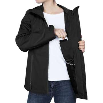 Lightweight Waterproof Rain Jacket for Women - 33,000ft