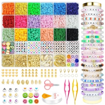 OHOME 5300 Clay Beads Bracelet Making Kit - Creative Jewelry Craft for Kids