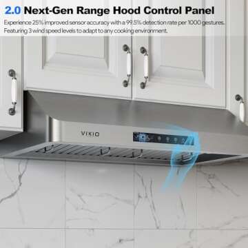 High-Performance 30 Inch Range Hood with Gesture Control