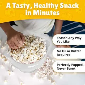 The Original HotPop Silicone Popcorn Maker - Microwave Popcorn Popper - Collapsible Bowl, Heat-Resis...