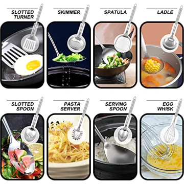 Leidawn 12.8" Carbon Steel Wok Set - 11 Piece Essential Cooking