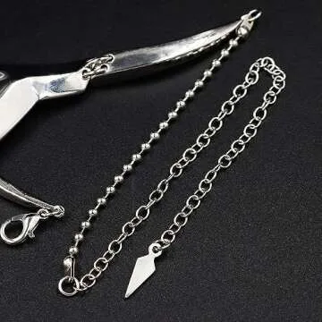 L'VOW Futuristic Silver Steel Half Mask Women Men Cyber Punk Luxury Cosplay Irregular Jewelry Face Chain Cyborg Earring Accessories(Style-3)