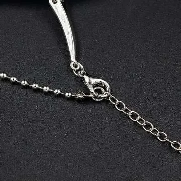 L'VOW Futuristic Silver Steel Half Mask Women Men Cyber Punk Luxury Cosplay Irregular Jewelry Face Chain Cyborg Earring Accessories(Style-3)