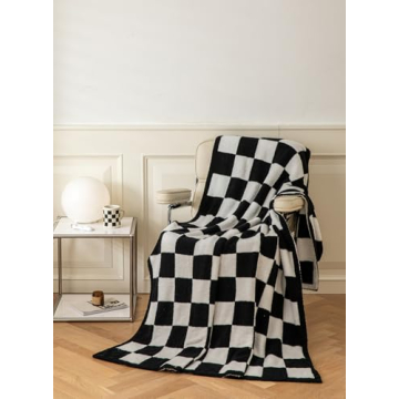 Ultra Soft Cozy Buffalo Checkerboard Throw Blanket for Home