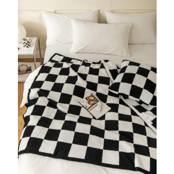Ultra Soft Cozy Buffalo Checkerboard Throw Blanket for Home