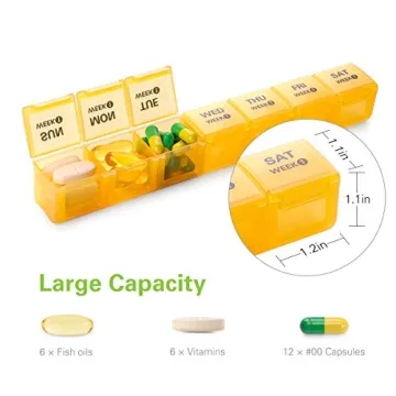 Large Capacity Monthly Pill Organizer with Travel Cases