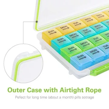 Large Capacity Monthly Pill Organizer with Travel Cases