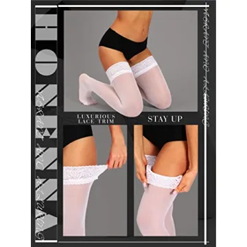HONENNA Semi Sheer Thigh High Stockings 20 Shades
