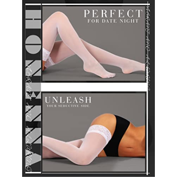 HONENNA Semi Sheer Thigh High Stockings 20 Shades