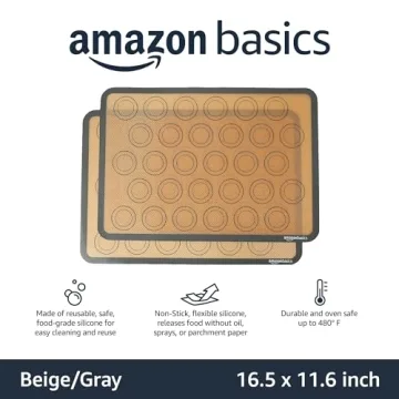 Non-Stick Silicone Baking Mat Set, 2 Pack, 16.5"