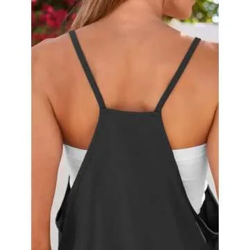 EFAN Jumpsuits for Women Casual Loose Fit Overalls Black Summer Rompers Maternity Trendy Clothes Onesie Jumpers Black M