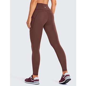 CRZ YOGA Womens Brushed Naked Feeling Workout Leggings 25" - High Waisted Gym Athletic Tummy Control...