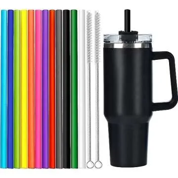 ALINK Glitter and Colorful Straws for Stanley Tumbler 40 OZ
