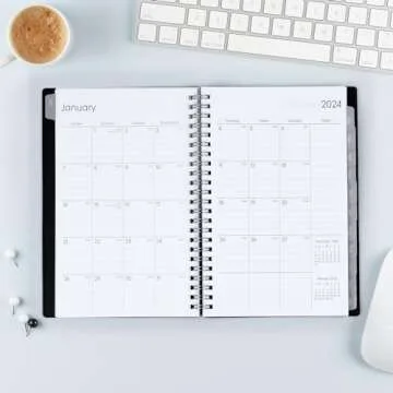 Blue Sky 2024 Weekly and Monthly Planner, January - December, 5" x 8", Flexible Cover, Wirebound, Enterprise (144726)