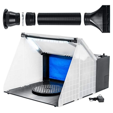 Master Airbrush Lighted Airbrush Station Hobby Portable Spray Paint Booth with LED Lighting - Portab...