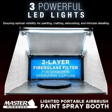 Master Airbrush Lighted Portable Spray Paint Booth