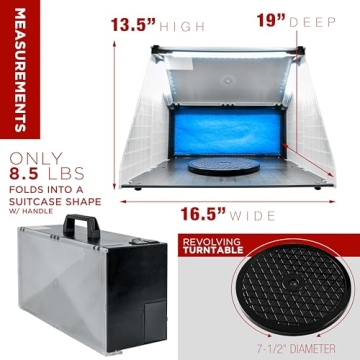 Master Airbrush Lighted Portable Spray Paint Booth