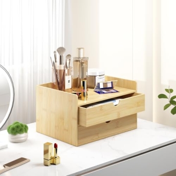 Wisuce Bamboo Desk Drawer Organizer for All Storage Needs
