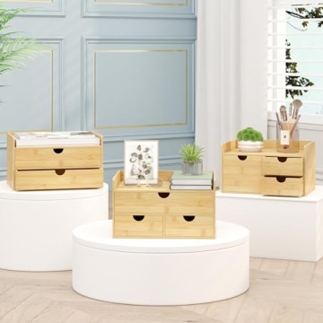 Wisuce Bamboo Desk Drawer Organizer for All Storage Needs