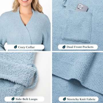 PAVILIA Women's Plush Robe - Soft & Cozy Bathrobe