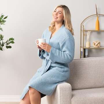 PAVILIA Women's Plush Robe - Soft & Cozy Bathrobe