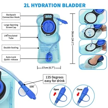 Roptat Hydration Backpack with 2L Bladder for Outdoor Fun