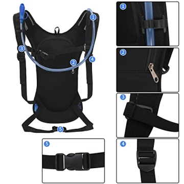 Roptat Hydration Backpack with 2L Bladder for Outdoor Fun