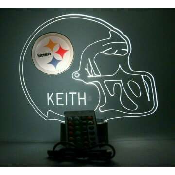 Personalized LED Football Helmet Night Light - 16 Colors