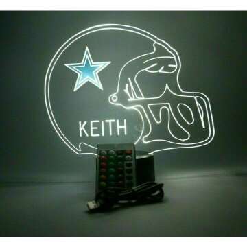 Custom Pro Football Helmet LED Night Light