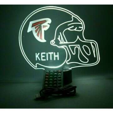 Custom Pro Football Helmet LED Night Light