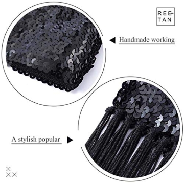 REETAN Latin Sequin Skirt for Festive Nights and Parties