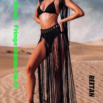 REETAN Latin Sequin Skirt for Festive Nights and Parties