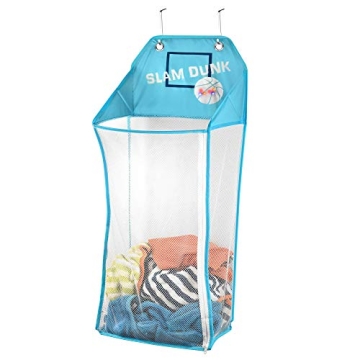 Store & Score LED Basketball Laundry Hamper – Collapsible Mesh Toy Chest
