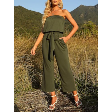 ZESICA Women's Off Shoulder Jumpsuit for Stylish Comfort