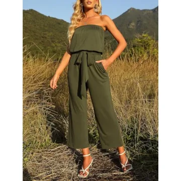 ZESICA Women's Off Shoulder Jumpsuit for Stylish Comfort