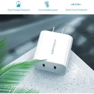 Amoner USB C Charger Dual Port 25W Fast Charging