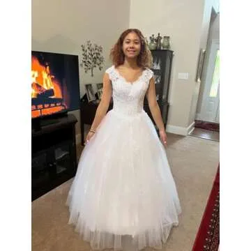 Elegant QXMYOO White Ball Gown Dress for Quinceañeras