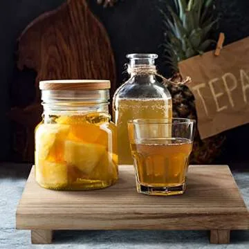 Wood Riser Tray Soap, Stand Soap Tray for Kitchen Sink, Wood Pedestal for Kitchen Counter Sink Stand Decorative Rustic Bathroom Dishes Plant Bottles Candles Display(12 x 7 Inch,Natural)